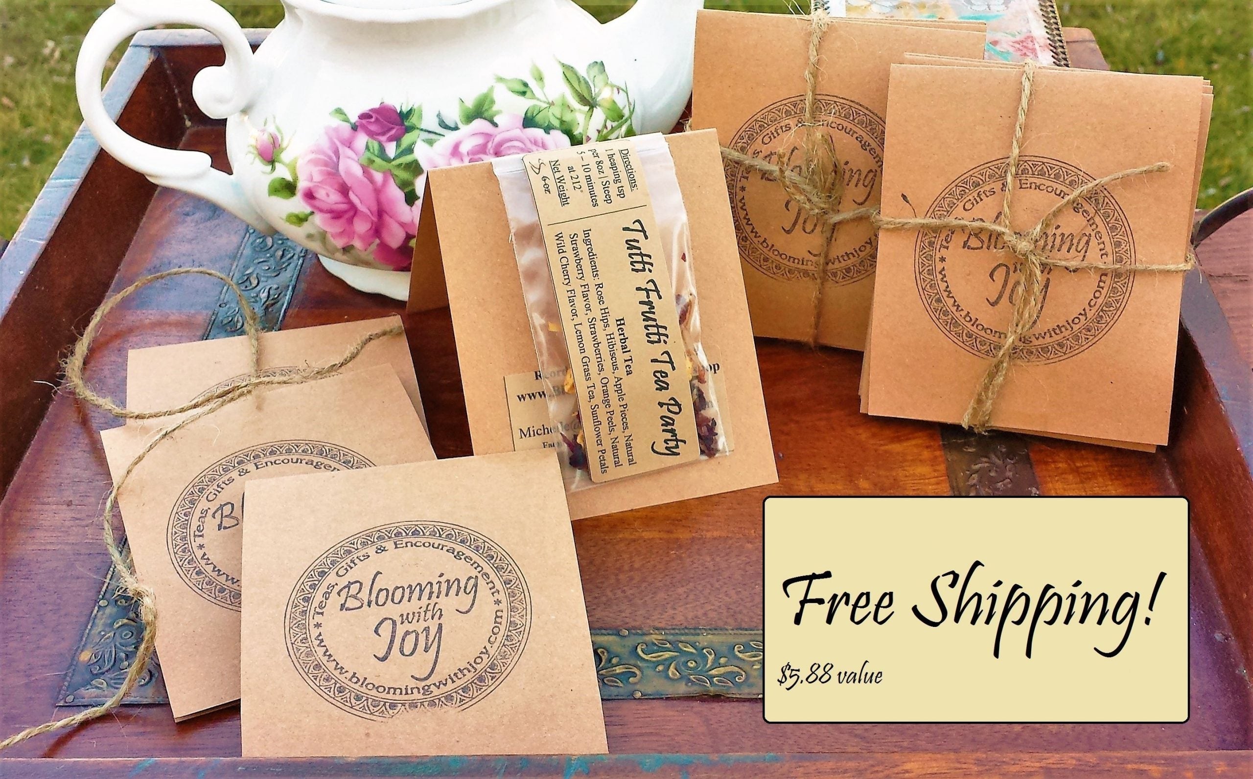 Free Shipping - Blooming With Joy Tea Co.
