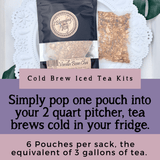 Fuzzy Peach White Tea 6 Two Quart Sized Pouches - Blooming With Joy Tea Co.