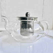 Glass Teapot with Removable Infuser – 20 oz (600ml) Borosilicate Tea Brewer - Blooming With Joy Tea Co.