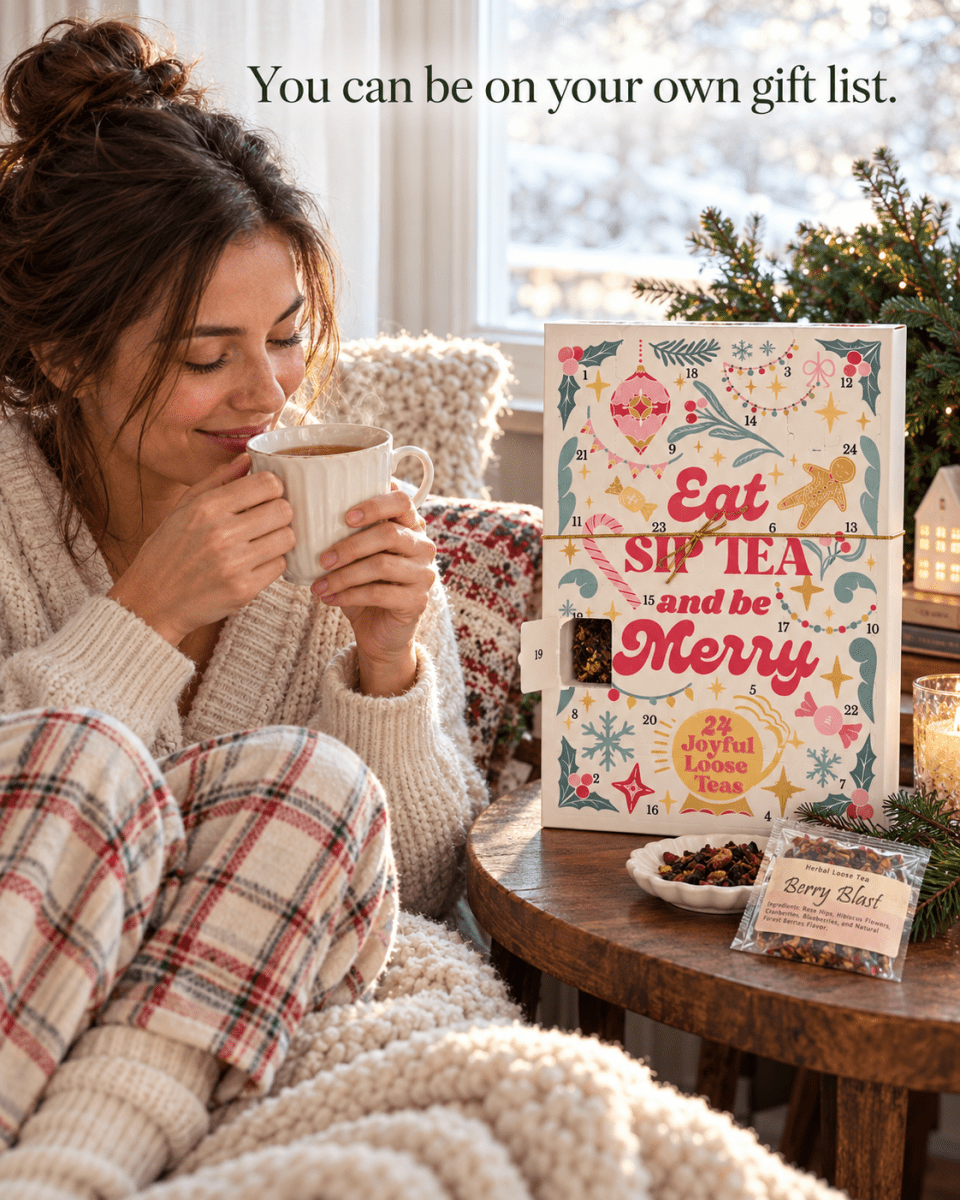 Festive Tea Advent Calendar | 24 Hand-Selected Teas – Eat, Sip, Tea & Be Merry - Blooming With Joy Tea Co.