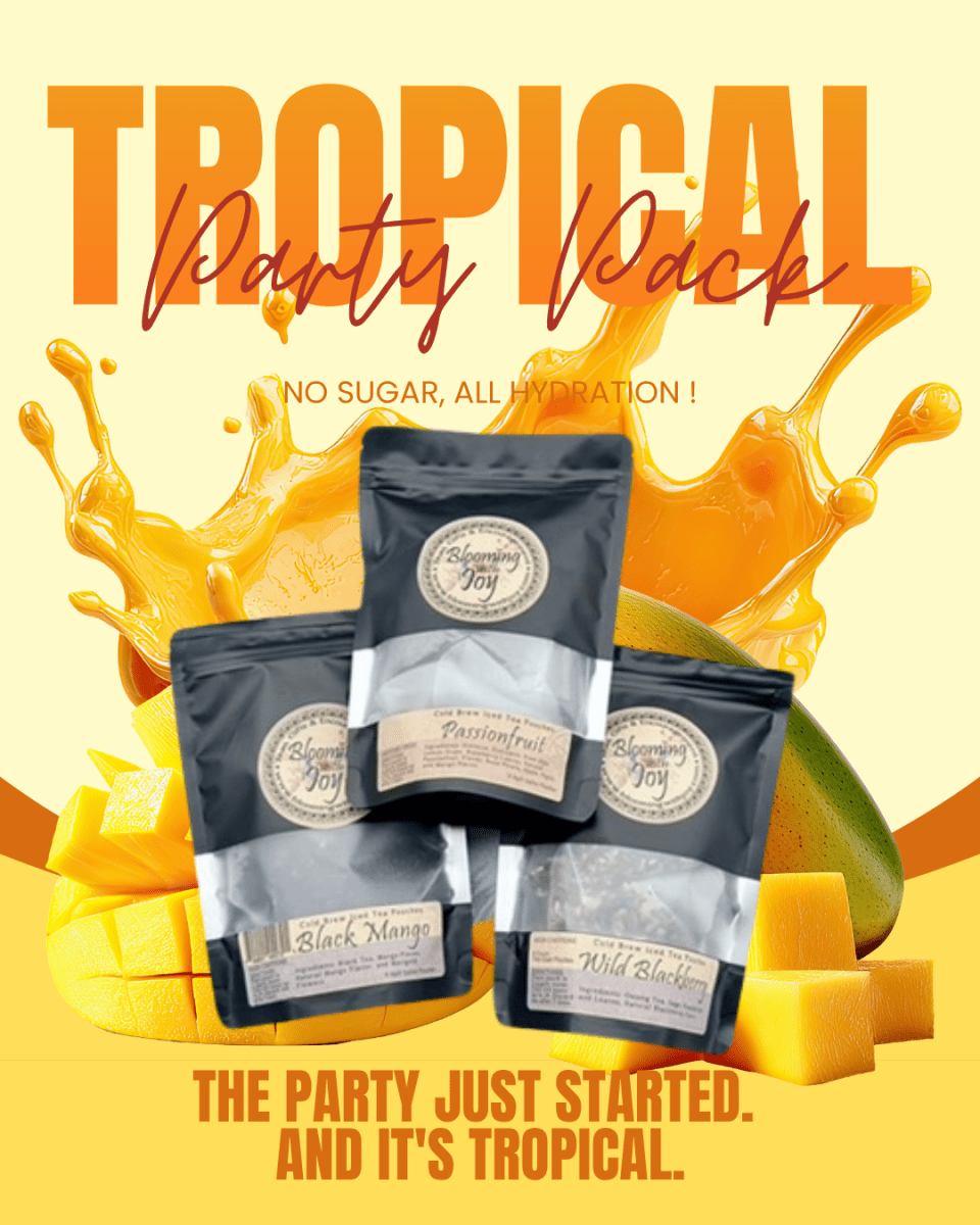 Title: Tropical Party Pack — Cold Brew Loose Leaf Tea | 3 Bold Flavors - Blooming With Joy Tea Co.