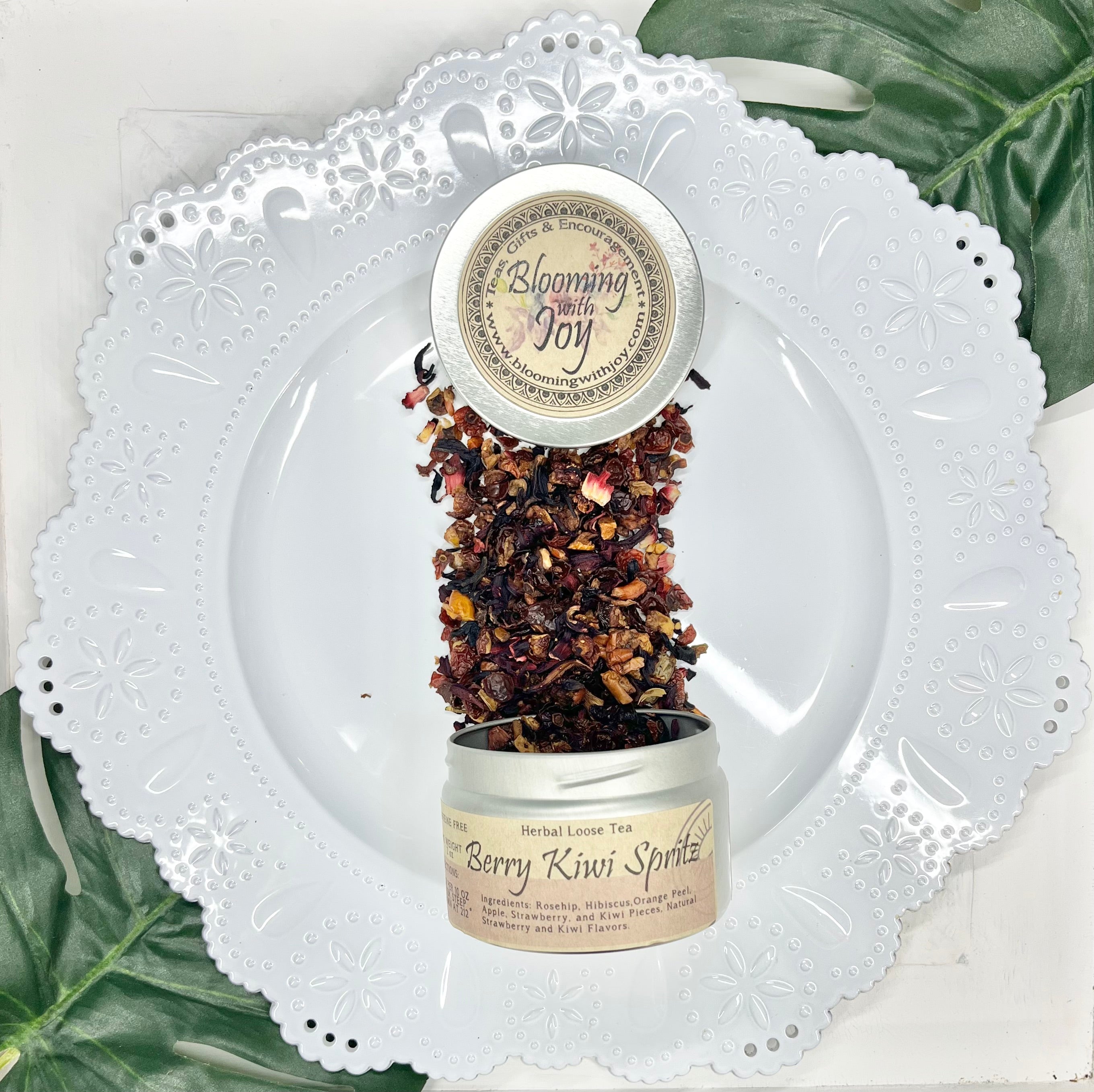 Berry Kiwi Spritz - Loose Herbal Tea Blend - Limited Quantity - Online Only - Blooming With Joy Tea Co.