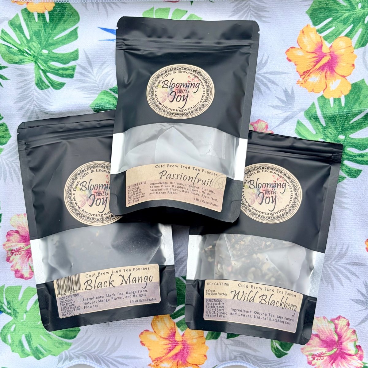 Title: Tropical Party Pack — Cold Brew Loose Leaf Tea | 3 Bold Flavors - Blooming With Joy Tea Co.