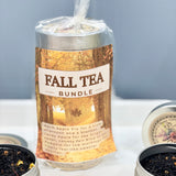 Pumpkin spice loose leaf tea with cinnamon bark and cardamom in a ceramic cup