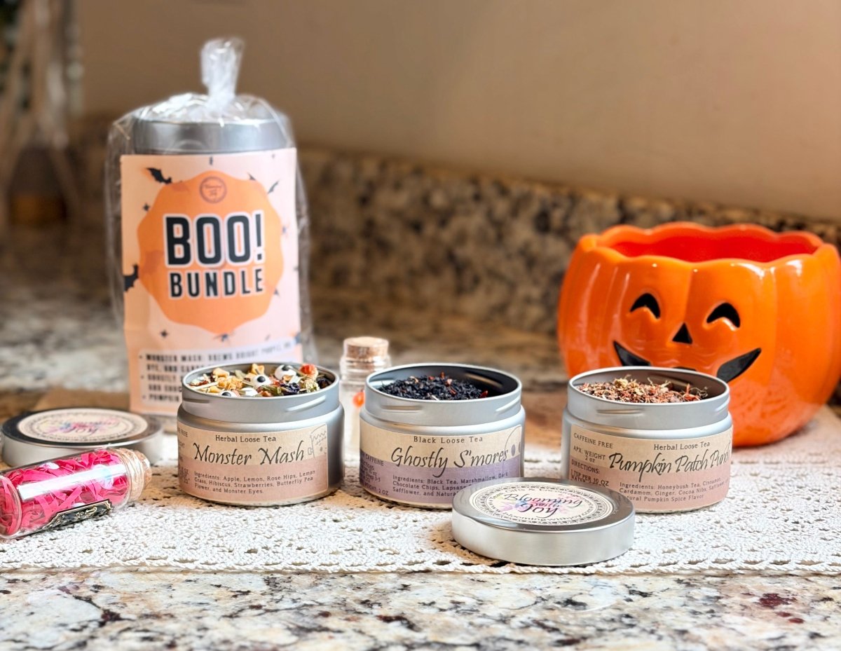 Boo Bundle | Halloween Loose Leaf Tea Gift Set (3 Blends) - Blooming With Joy Tea Co.