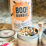 Halloween tea gift set in a purple ghost tote boo basket