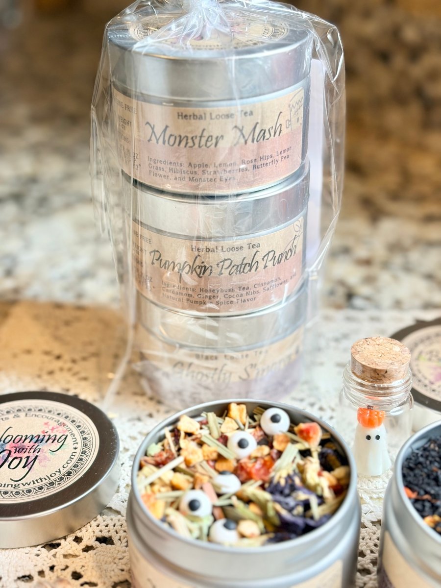 Boo Bundle | Halloween Loose Leaf Tea Gift Set (3 Blends) - Blooming With Joy Tea Co.
