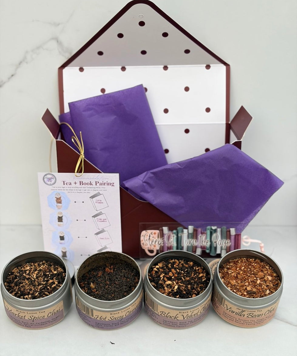 Sweet Chai Collection | 4 Chai Teas and Bookmark - Blooming With Joy Tea Co.