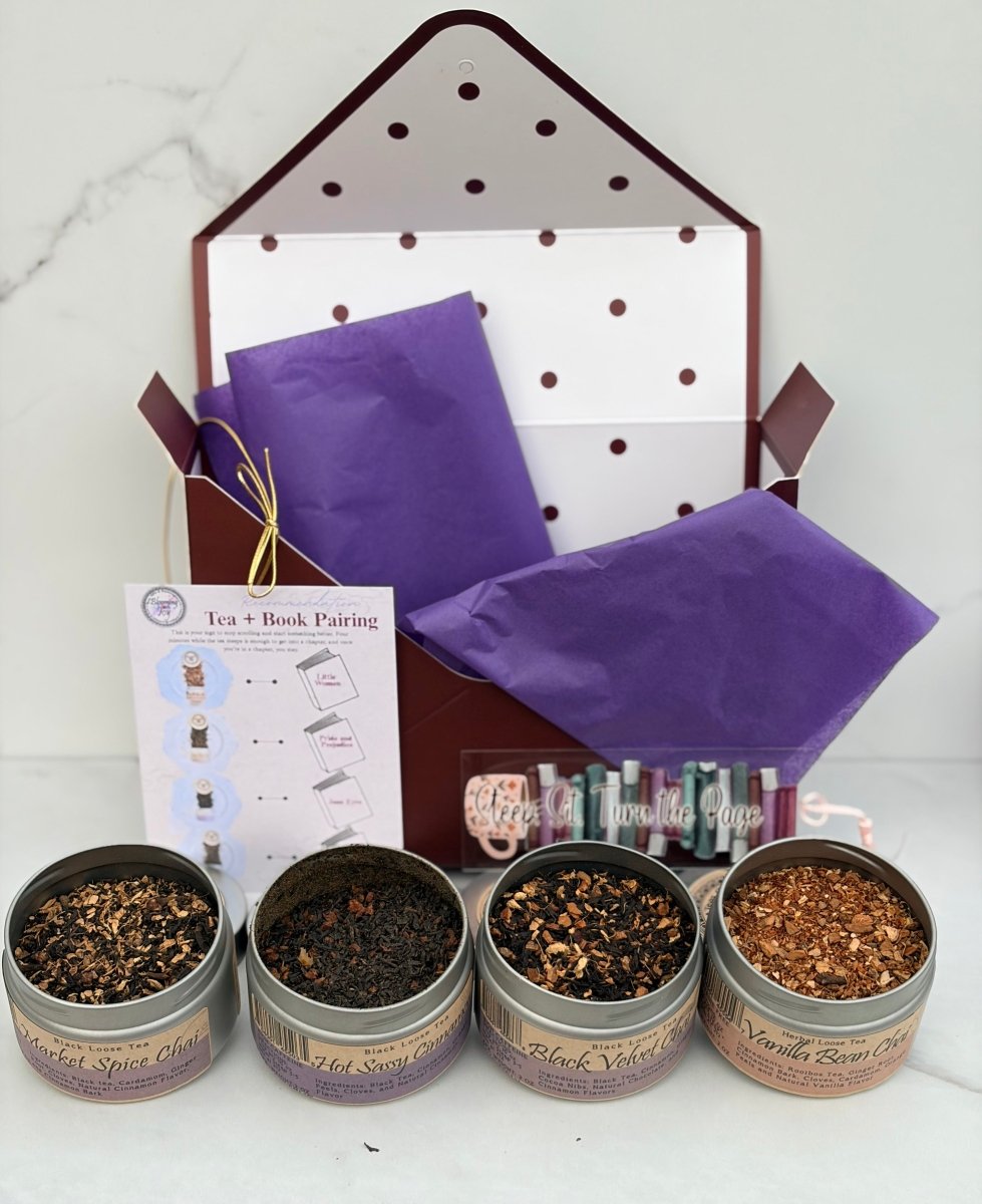 Sweet Chai Collection | 4 Chai Teas and Bookmark - Blooming With Joy Tea Co.
