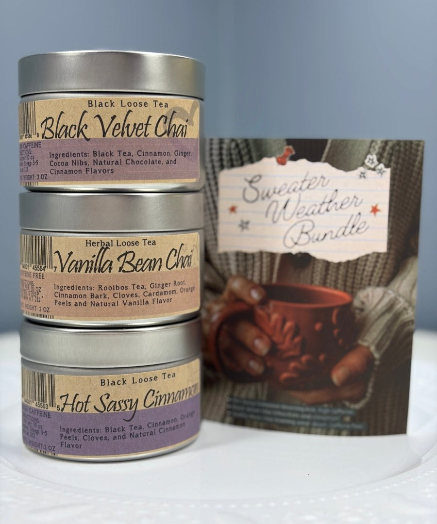 Sweater Weather Chai Tea Bundle | 3 Chai Loose Leaf Teas - Blooming With Joy Tea Co.