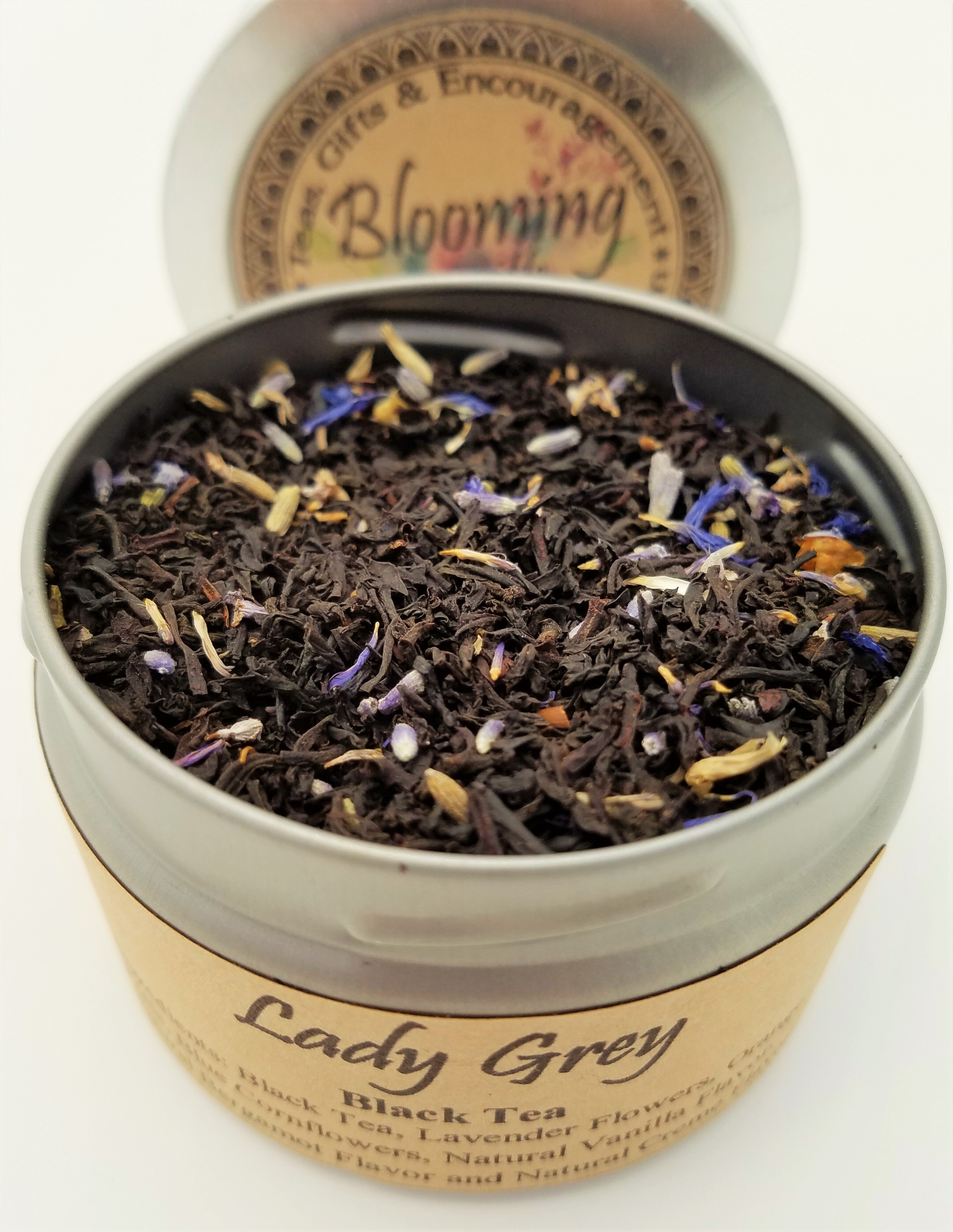 Lady Grey Black Earl Grey Loose Tea Blooming With Joy