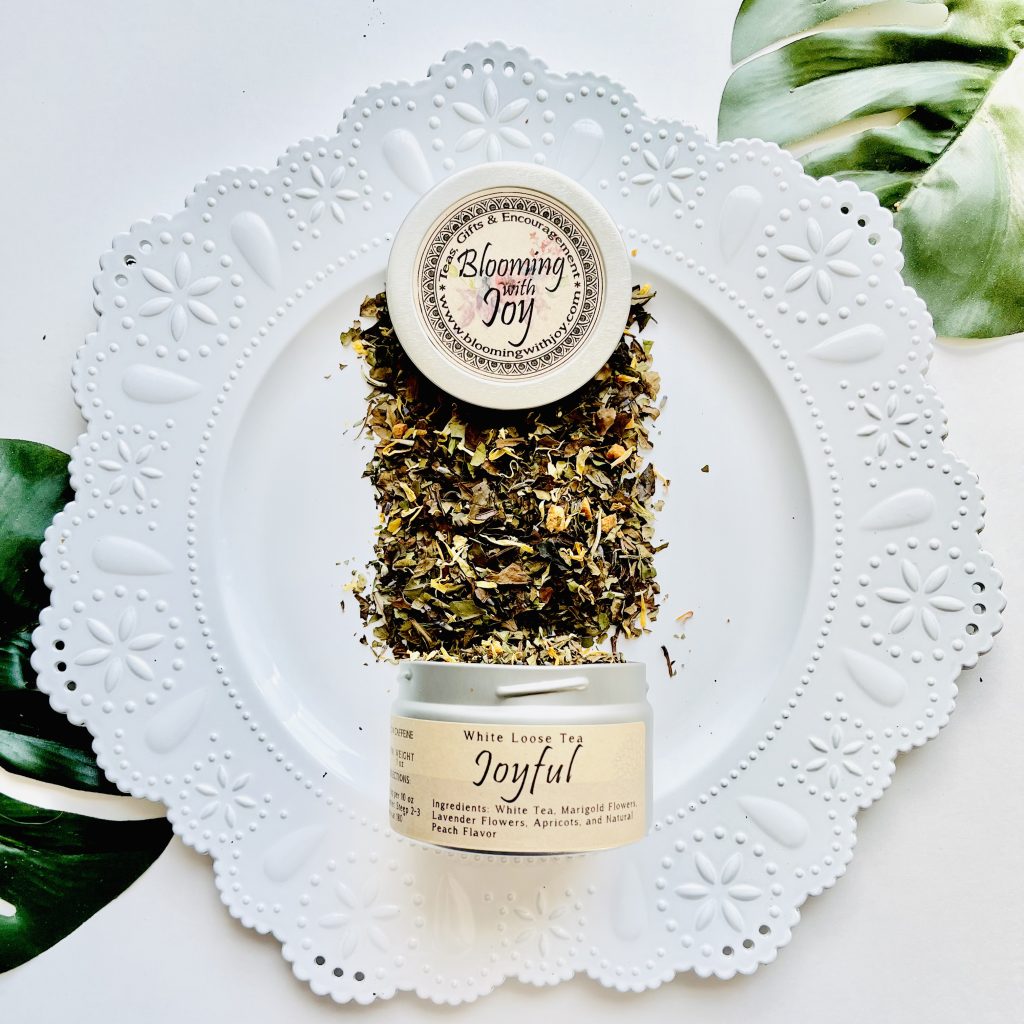 Indulge in the serene pleasure of Afternoon Joy White Teaβa delicately blended infusion of white tea, lavender, and peach. With its low caffeine content and soothing aroma, it's the perfect companion for moments of quiet reflection.